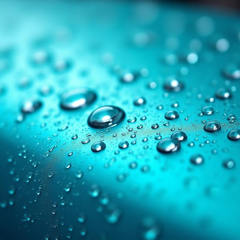 Dettaglio acqua su carrozzeria trattata