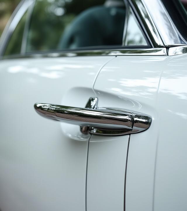 Dettaglio auto matrimonio di lusso