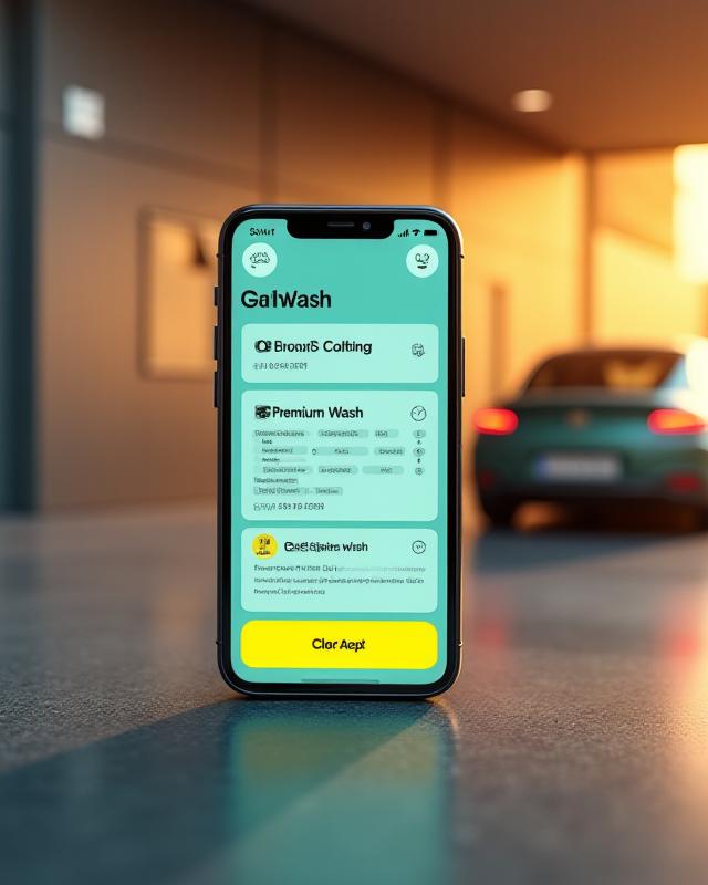 HydraAuto Lavaggio App Interface Mockup