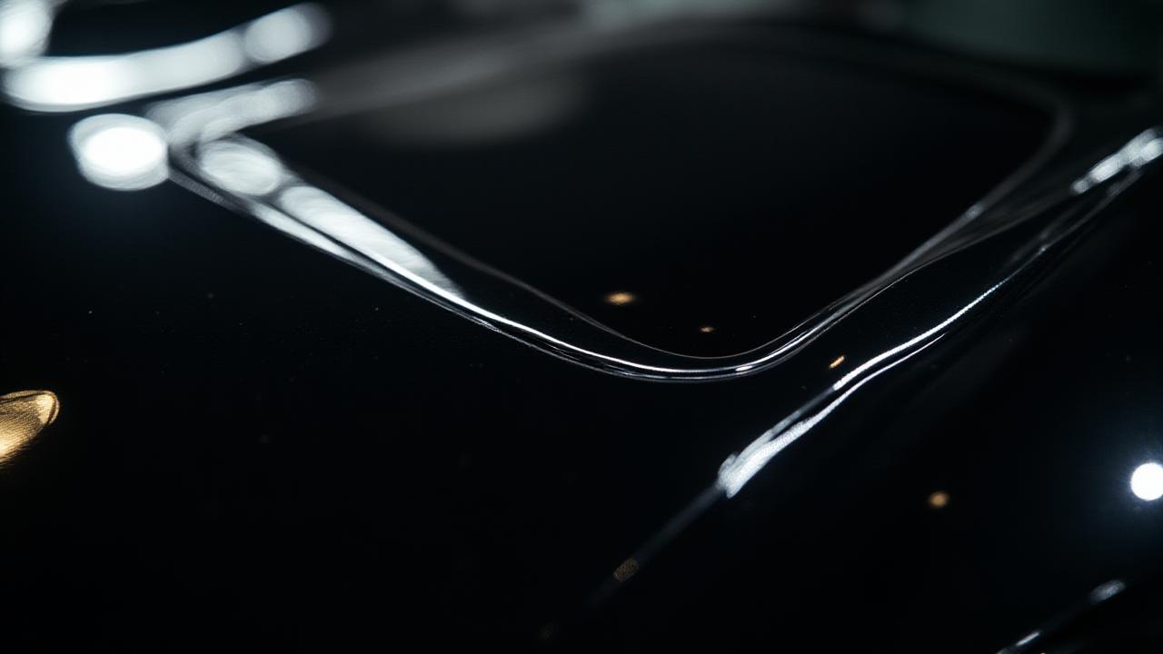 Supercar con riflesso specchiato dopo trattamento ceramico