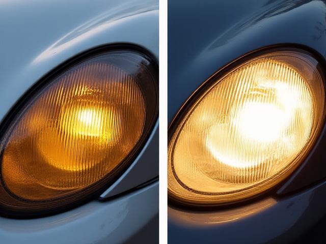 Restauro fari: confronto tra faro opaco e cristallino